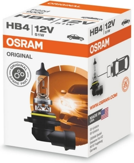Osram Lampen Auto Original Line HB4-9006 Halogen 12V 51W 1Stück