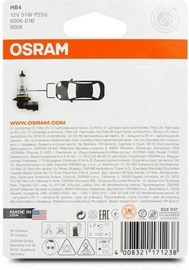 Osram Lampen Auto Original Line HB4-9006 Halogen 12V 51W 1Stück