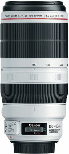 Canon Full Frame Φωτογραφικός Φακός 100-400mm f/4.5-5.6L IS II USM Tele Zoom για Canon EF Mount Λευκός
