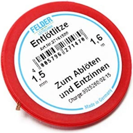Felder Desoldering Braid Absorbent 1.5mm/1.6m 27161500