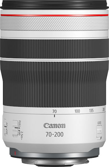 Canon Full Frame Φωτογραφικός Φακός 70-200mm f/4L IS USM Tele Zoom για Canon RF Mount Λευκός