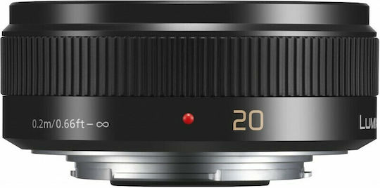 Panasonic Crop Camera Lens Lumix G 20mm f/1.7 II ASPH Standard / Pancake for Micro Four Thirds (MFT) Mount Black