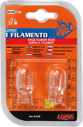 Lampa Lamps Motorcycle W21W 12V 21W 2pcs