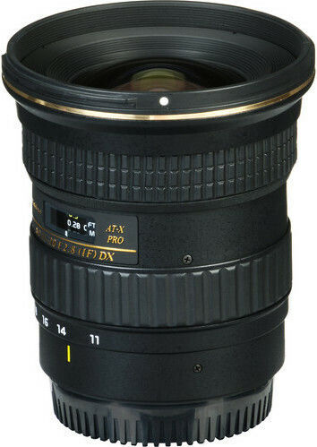 Tokina Crop Camera Lens AT-X 11-20mm f/2.8 PRO DX Wide Angle Zoom for Nikon F Mount Black