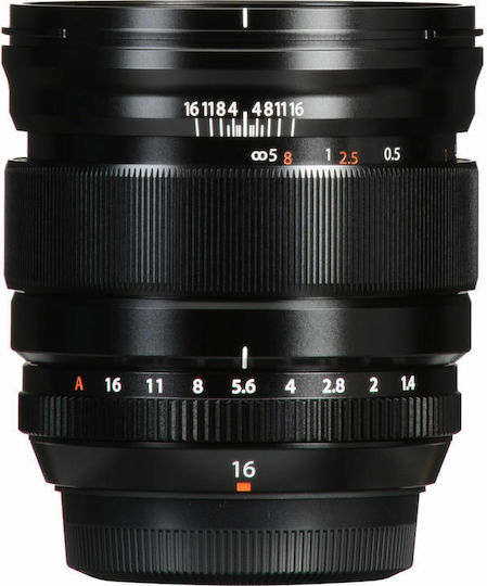 Fujifilm Crop Φωτογραφικός Φακός Fujinon XF 16mm f/1.4 R WR Wide Angle για Fujifilm X Mount Μαύρος