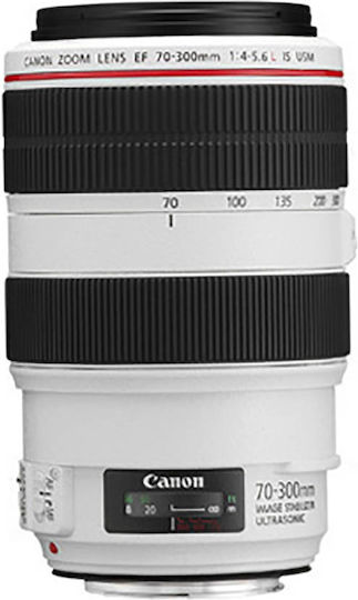 Canon Crop Kameraobjektiv 70-300mm f/4-5.6L IS USM Telezoom / Teleobjektiv für Canon EF Mount White
