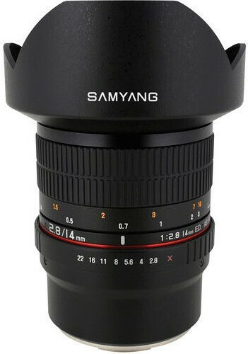 Samyang Voller Rahmen Kameraobjektiv 14mm f/2.8 IF ED UMC Aspherical Weitwinkel für Sony E Mount Black