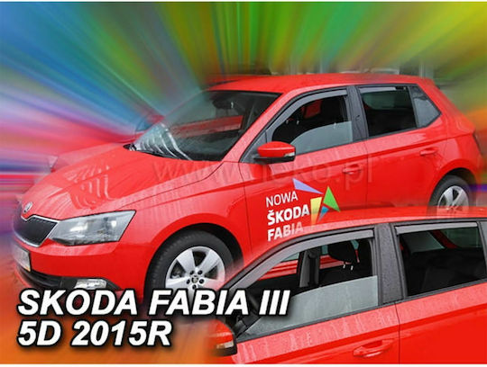 Heko Set deflectoare de vânt Dark Fime pentru Skoda Fabia 4buc