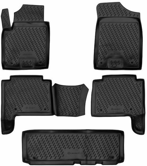 Set of Front and Rear Mats 5pcs for Nissan Patrol 2010+ Black