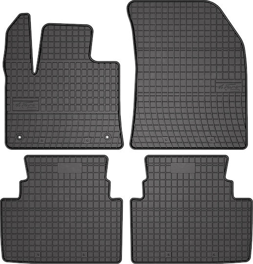 Frogum Set of Front and Rear Mats 4pcs for Citroen C5 Aircross 2018 Black
