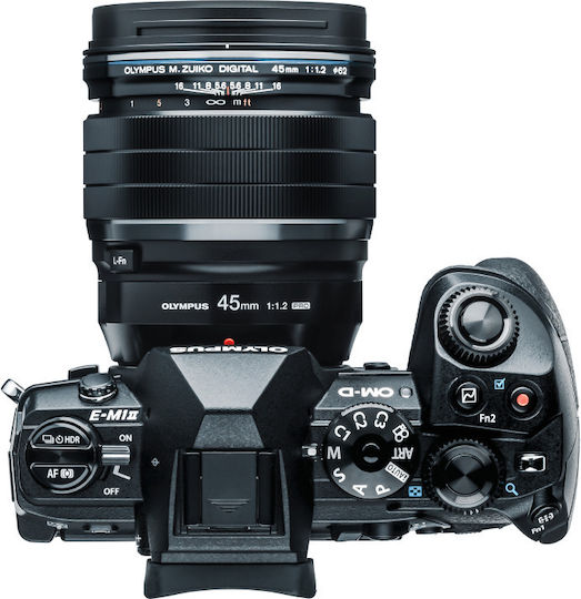 Olympus Crop Φωτογραφικός Φακός M.Zuiko Pro ED 45mm f/1.2 Σταθερός για Micro Four Thirds (MFT) Mount Μαύρος