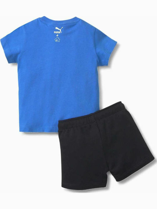 Kids' Set with Shorts Summer 2pcs Blue X SEGA BABY