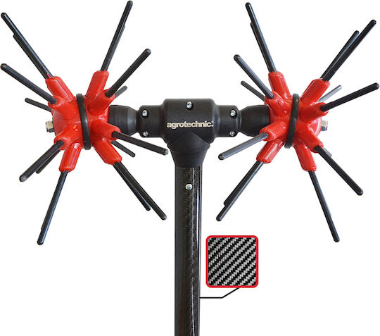Agrotechnic x.Quattro Superveloce CF Olive Harvester Battery 12V 1000W Type Sea Urchin with Rod Carbon 2.4m and Weight 2.5kg
