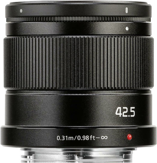 Panasonic Crop Camera Lens Lumix G 42.5mm f/1.7 Power OIS Standard / Telephoto for Micro Four Thirds (MFT) Mount Black