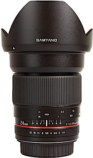 Samyang Full Frame Camera Lens 24mm f/1.4 ED AS UMC Wide Angle for Sony E Mount Black