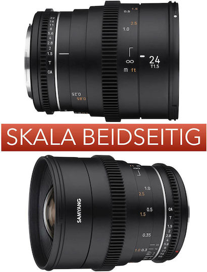 Samyang Voller Rahmen Kameraobjektiv 85mm T1.5 VDSLR MK2 Cine Teleobjektiv für Canon EF Mount Black