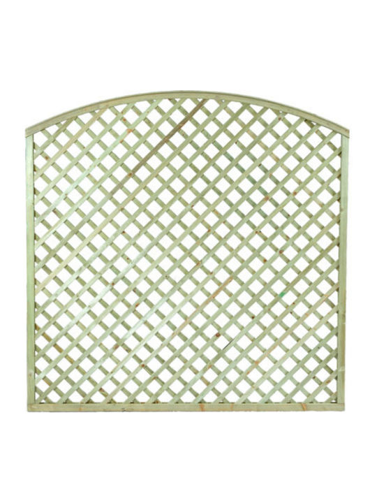Garden Trellis Arch (6x6) Made of Wood with Rhombus Grid in Beige Colour 90x180cm