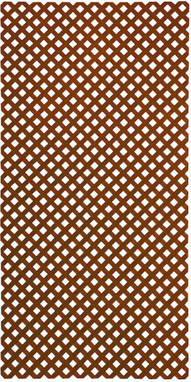 Trellis De Grădină Privat Din Plastic Cu Design În Grilă Rombul Maro 100x200cm