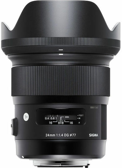 Sigma Full Frame Camera Lens 24mm f/1.4 DG HSM Art Wide Angle for Canon EF Mount Black