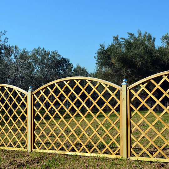 Trellis De Grădină Arcadă (12x12) Din Lemn Cu Design În Grilă Romb Bej 180x120cm
