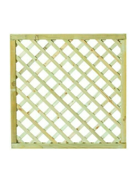 Diagonal (6x6) Wood Trellis Beige 100x100cm