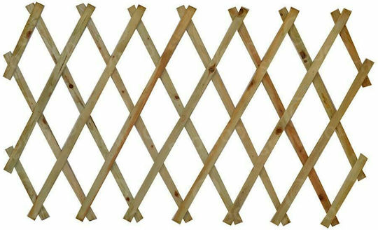 Klappbares Spalier Garten aus Holz mit Rhombus-Rasterdesign in Beige Farbe 200x50cm