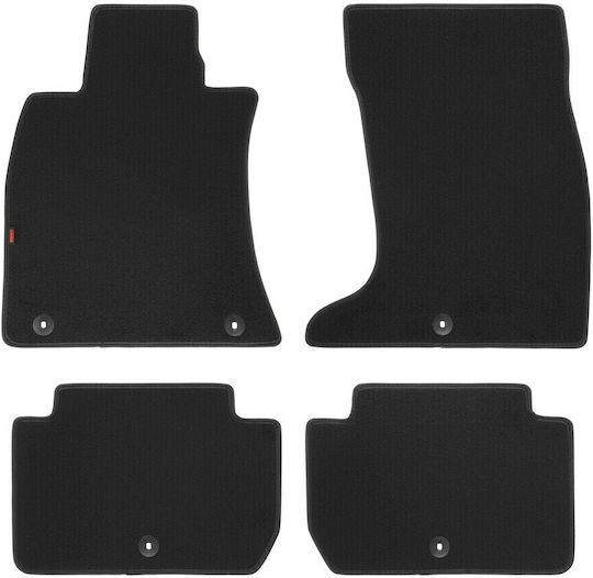 Lampa Set of Front and Rear Mats 4pcs for Kia Stinger 2021 Black