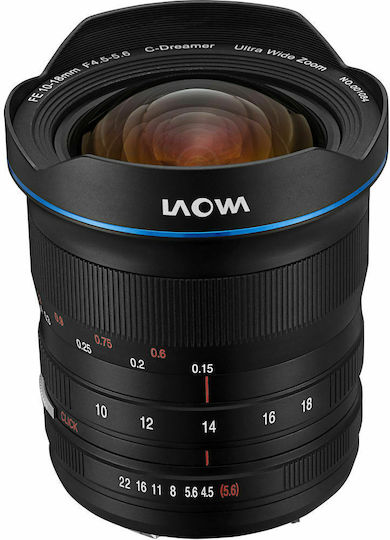 Laowa Full Frame Φωτογραφικός Φακός 10-18mm f/4.5-5.6 Zoom Ultra-Wide Zoom για Sony E Mount Μαύρος