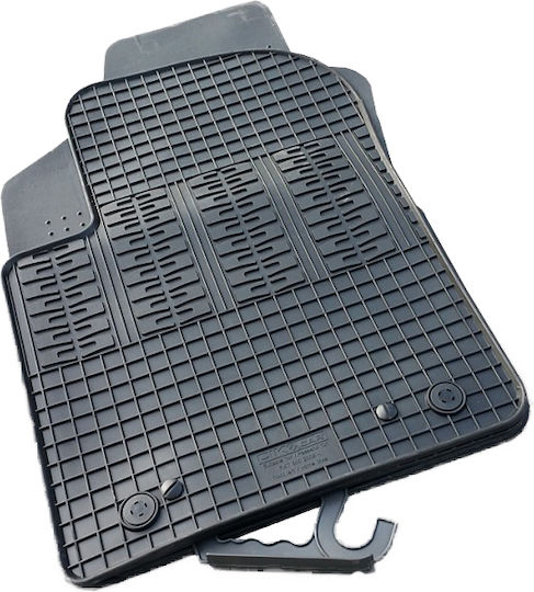 Cik Set of Front and Rear Mats 4pcs for Fiat 500 2008+ Black