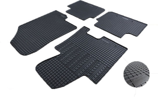 Cik Set of Front and Rear Mats 4pcs from Rubber for Kia Ceed Hyundai i30 Black