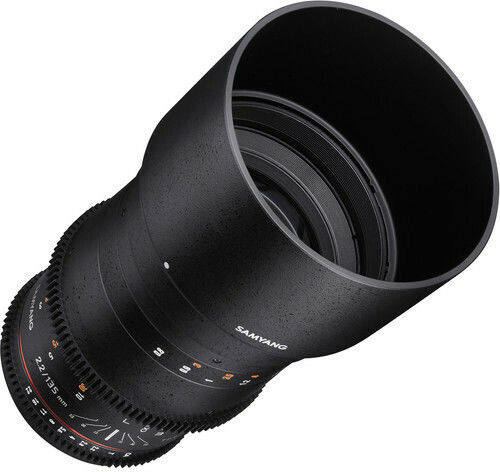 Samyang Full Frame Φωτογραφικός Φακός 135mm T2.2 ED UMC VDSLR Telephoto για Nikon F Mount Μαύρος