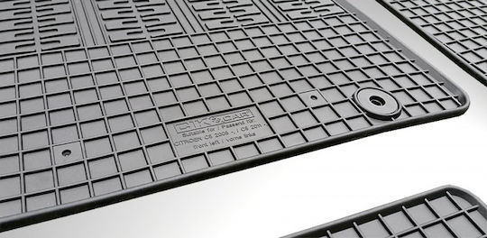 Cik Set of Front and Rear Mats 4pcs for Citroen C5 Black