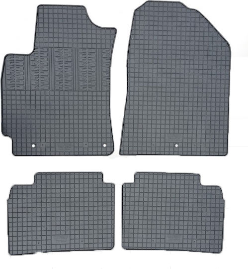 Cik Set of Front and Rear Mats 4pcs for Hyundai Elantra 2016-2020 Black