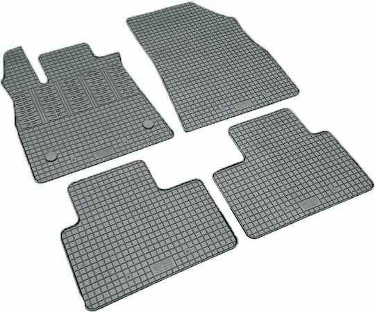 Cik Set of Front and Rear Mats 4pcs for Renault Talisman 2015+ Black