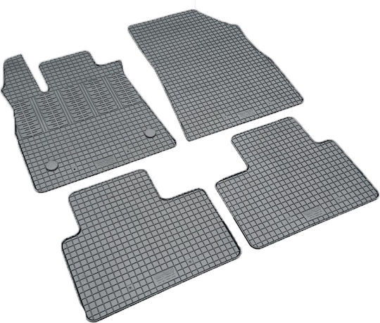Cik Set of Front and Rear Mats 4pcs for Renault Talisman 2015+ Black