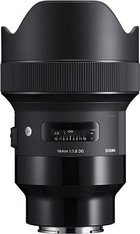 Sigma Full Frame Φωτογραφικός Φακός 14mm f/1.8 DG HSM Art Fisheye / Wide Angle για Sony E Mount Μαύρος