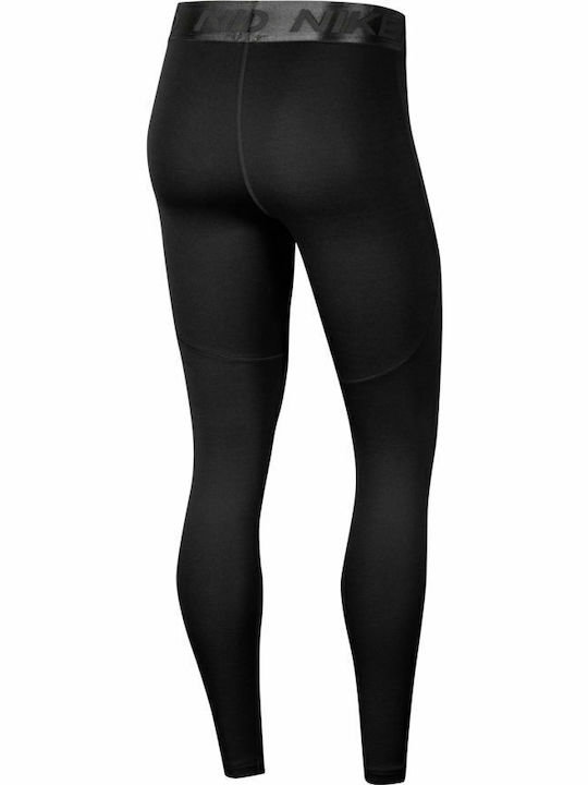 Dri-Fit Pro Therma Training Γυναικείο Cropped Κολάν Σύσφιξης με Fleece Επένδυση Μαύρο