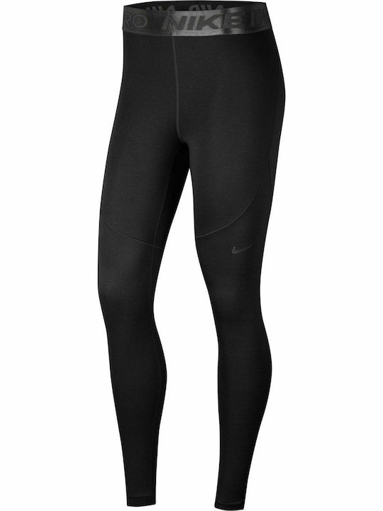 Dri-Fit Pro Therma Training Γυναικείο Cropped Κολάν Σύσφιξης με Fleece Επένδυση Μαύρο