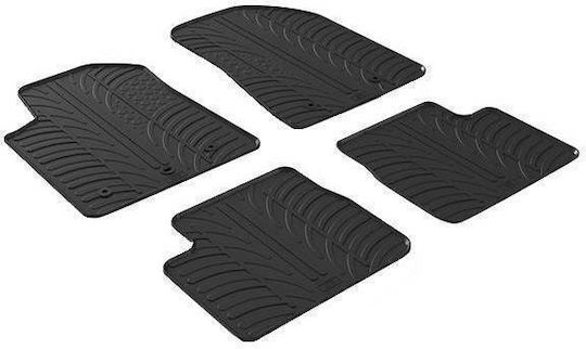 Gledring Set of Front and Rear Mats 4pcs for Alfa Romeo Giulietta 2014 Black