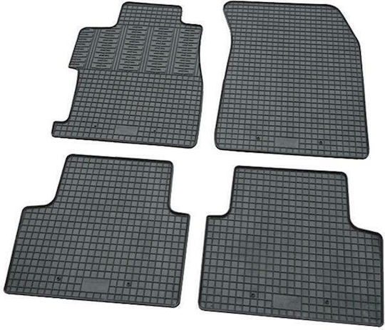 Cik Set of Front and Rear Mats 4pcs for Smart ForFour 2014+ Black
