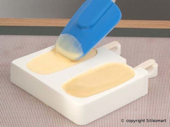 Silikomart No Coating Silicone Ice Cream & Ice Lolly 2 Cups Baking Pan Classic GEL01 9.3x4.9x2.5cm