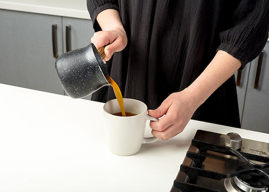 Nava Coffee Pot made of Aluminum Nature in Black Color Non-Stick 430ml