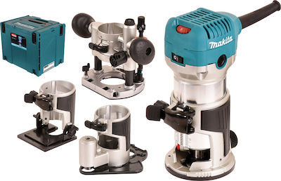 Makita RT0700CX3J Plunge Router 710W cu Reglaj de Viteză