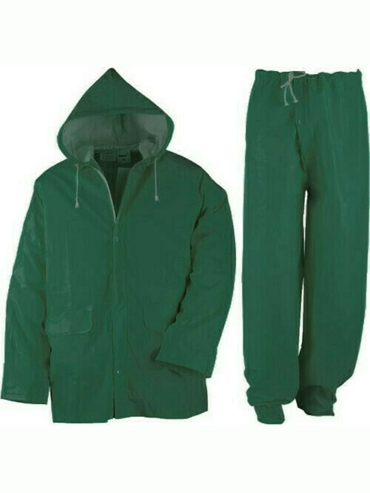 Delta Plus 304 Waterproof and Windproof Work Suit Green EN304VE