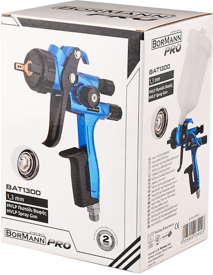 Bormann Pro BAT1300 Πιστόλι Βαφής Αέρος HVLP Άνω Δοχείου 1.3mm