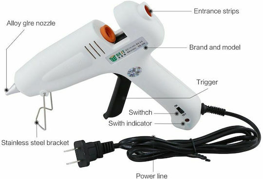 Best BST-B-F Πιστόλι Θερμοκόλλησης 100W για Ράβδους Σιλικόνης 11.5mm