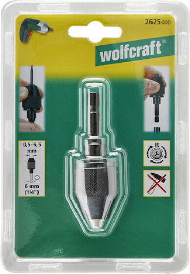 Wolfcraft 2625000 Mandrină Rapid 0,5-6,5 mm cu mufă hexagonală de 1/4"