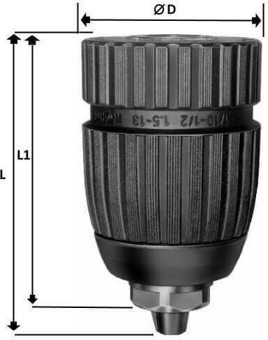 Rohm 767692 Τσοκ Ταχείας Πλαστικό με Σπείρωμα 1/2"x20 DB 1,5-13mm