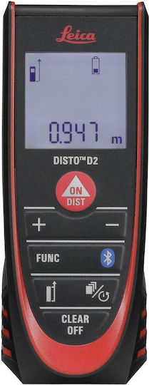 Leica Μέτρο Laser D2 Bluetooth με Εύρος Μέτρησης 0.05m-100m