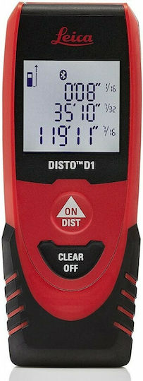 Leica Μέτρο Laser Disto D1 Bluetooth με Εύρος Μέτρησης 0.2m-40m